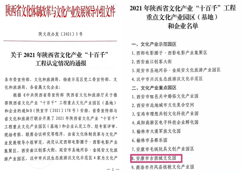 【要闻】喜讯！古西城文化园被评为省级文化产业重点园区